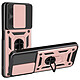 Avizar Coque Redmi 15C Antichoc avec Cache Caméra Coulissant Bague Métallique Support Rose champagne - Protégez votre caméra avec un cache coulissant qui évite les rayures et assure votre intimité