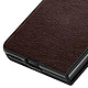 Avizar Coque pour Honor Magic V5 Rigide Effet Cuir Grainé avec Bords Renforcés Marron foncé pas cher