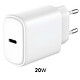 Acheter Jaym Chargeur Secteur Rapide USB-C 20W 3A Power Delivery et PPS Blanc