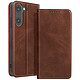 Avizar Étui Folio pour OnePlus Nord CE5 Design Vintage avec Fonction Support Vidéo Marron foncé - Étui folio au design vintage élégant pour protéger votre OnePlus Nord CE5 avec style