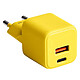 Forever Chargeur Secteur Rapide USB-A 18W QC / USB-C 30W PD Compact GaN Jaune - Ce chargeur mural Colorum jaune intègre un port USB-C 30W PD et un port USB-A 18W QC pour recharger smartphones, tablettes et ordinateurs portables