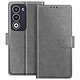Avizar Étui Portefeuille pour Oppo A5 Série Chesterfield avec Fonction Support Gris - Protection complète contre rayures, chocs et usure quotidienne pour votre Oppo A5