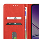 Avizar Étui Portefeuille pour Oppo A5 Pro Série Chesterfield avec Fonction Support Rouge pas cher