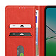 Avizar Étui Portefeuille pour Oppo A5 Série Chesterfield avec Fonction Support Rouge pas cher