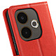 Avis Avizar Étui Portefeuille pour Oppo A5 Pro Série Chesterfield avec Fonction Support Rouge