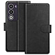 Avizar Étui Portefeuille pour Oppo A5 Série Chesterfield avec Fonction Support Noir - Protection complète contre rayures, chocs et usure quotidienne pour votre Oppo A5