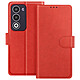 Avizar Étui Portefeuille pour Oppo A5 Série Chesterfield avec Fonction Support Rouge Protection complète contre rayures, chocs et usure quotidienne pour votre Oppo A5