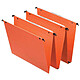 ESSELTE Lot de 25 dossiers suspendus en kraft Orange pour tiroirs Dual fond V Dossier suspendu