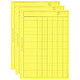 ELVE Bloc Audit 6 Colonnes + entête 297X210 80 Pages Jaune x 3 Manifold