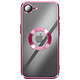 Coque pour iPhone 16e avec Contour Chromé en Silicone Souple Rose Coque en silicone souple résistante pour absorber les chocs et limiter les rayures au quotidien