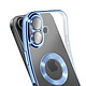Avis Coque pour iPhone 17 avec Contour Chromé en Silicone Souple Bleu clair