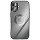 Avizar Coque pour iPhone 17 avec Contour Chromé en Silicone Souple - Coque en silicone souple résistante pour absorber les chocs et limiter les rayures au quotidien