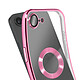 Avis Coque pour iPhone 16e avec Contour Chromé en Silicone Souple Rose