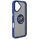 Avizar Coque pour iPhone 17 avec Support Anneau et Fixation Magnétique Bleu Coque renforcée aux quatre coins pour mieux absorber les chocs en cas de chute accidentelle