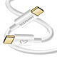 Mayaxess Câble de charge USB-C pour Google Pixel 10 Pro 1m Blanc Profitez d'une recharge rapide grâce à sa puissance de 20W en USB-C.