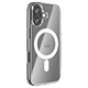 Coque pour iPhone 17 Rigide Compatible Accessoires MagSafe Transparent Dos rigide en polycarbonate et contour souple en silicone gel absorbant les chocs