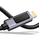 Swissten Câble 3A Lightning vers USB-C 30W 1.5m avec Écran Led Afficheur de Puissance Noir pas cher