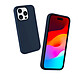 Avis Evetane Coque iPhone 15 Pro Silicone liquide Bleu Marine + 2 Vitres en Verre trempé Protection écran Antichocs