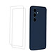 Avis Evetane Coque Samsung Galaxy S24 Silicone liquide Bleu Marine + 2 Vitres en Verre trempé Protection écran Antichocs
