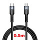 Swissten Câble 5A Thunderbolt 4.0 Transfert USB-C vers USB-C 240W 50cm Noir pas cher
