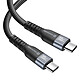 Swissten Câble 5A Thunderbolt 4.0 Transfert USB-C vers USB-C 240W 50cm Noir Ce câble est compatible vidéo 8K avec une qualité de transmission optimale