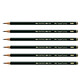 FABER-CASTELL Crayon papier 9000 hexagonal mine 2mm 6H x 6 Crayon