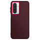 Avizar Coque pour Galaxy A17 Finition Mat avec Contour Caméra Métallisé Bordeaux Structure semi-rigide en silicone et polycarbonate assurant une excellente absorption des chocs tout en conservant une forme fine et élégante