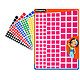 CLÉOPÂTRE Etui de 2592 Gommettes carrés 24 planches A5 repositionnables et détourées multicolore Pastille ou gommette