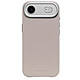 Decoded Coque pour iPhone 17 Air MagSafe en Cuir Antichocs Beige - Cette coque beige pour iPhone 17 Air est fabriquée en cuir pleine fleur aniline et présente une surface qui se patine progressivement avec l'usage
