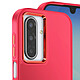 Avis Avizar Coque pour Galaxy A17 Finition Mat avec Contour Caméra Métallisé Rouge