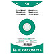 EXACOMPTA Paquet 50 fiches bristol blanc quadrillé 5x5 perforé 125x200mm x 24 Fiche Bristol