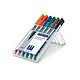 STAEDTLER Etui Chevalet 6 Feutres Permanents Lumocolor 318F Pointe Fine Assortis Marqueur permanent