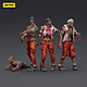 Zombie - Pack 4 figurines Dark Source Mechanic Team 8 cm pas cher