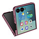 Avizar Coque pour Galaxy Z Flip 7 avec Texture Relief en Silicone Rose pas cher
