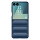 Avizar Coque pour Galaxy Z Flip 7 avec Texture Relief en Silicone Bleu nuit - Coque antichoc conçue pour amortir les chocs grâce à ses coins renforcés et son épaisseur