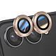 Enkay Protection d'Objectif Caméra pour Galaxy Z Flip 7 Double lentille Dorée Double lentille protégée en verre trempé 9H pour absorber les chocs et éviter les rayures