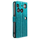 Mayaxess Étui Portefeuille pour Nothing Phone 3 avec Dragonne et Fonction Support Turquoise Étui effet cuir élégant avec multiples rangements cartes et billets