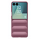 Avizar Coque pour Galaxy Z Flip 7 avec Texture Relief en Silicone Rose - Coque antichoc conçue pour amortir les chocs grâce à ses coins renforcés et son épaisseur