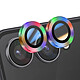 Enkay Protection d'Objectif Caméra pour Galaxy Z Flip 7 Double lentille Multicolore - Double lentille protégée en verre trempé 9H pour absorber les chocs et éviter les rayures