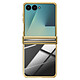 Avizar Coque pour Galaxy Z Flip 7 Chromé avec Protection Charnière - Coque rigide chromée en polycarbonate galvanisé offrant une résistance maximale aux chocs et rayures
