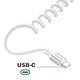 Acheter 4smarts Câble USB-C vers USB-C 240W 480 Mb/s Spiralé Rétractable 12 à 50cm Blanc