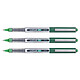 UNI-BALL Stylo Roller Encre Liquide Recyclé EYE Micro UB150E Pointe Fine Vert x 3 Stylo roller