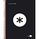 ANTARTIK Cahier spirale A5 240p 100g couverture rembordée quadrillage 5mm 6 trous coil-lock - Noir Cahier