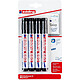 EDDING Blister de 4 marqueurs pour tableaux blancs - pointe ronde 1,5-3 mm Noir Marqueur à sec