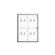 MAUL Vitrine MAULextraslim 4 x A4 Aluminium Vitrine