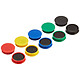 Q-CONNECT Pack 10 Aimants diamètre 25mm coloris assortis x 10 Aimants pour tableau