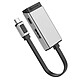 A-Logic HUB 2 en 1 USB-C vers HDMI 4K 60Hz et USB-C 100W Rapide Série MagForce Noir / Argent Connectez un écran externe en 4K 60 Hz pour une image fluide et détaillée