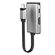 Acheter A-Logic HUB 2 en 1 USB-C vers HDMI 4K 60Hz et USB-C 100W Rapide Série MagForce Noir / Argent