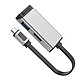 A-Logic HUB 2 en 1 USB-C vers HDMI 4K 60Hz et USB-A 3.2 Série MagForce Noir / Argent Deux ports essentiels HDMI 4K et USB-A 3.2 pour une connectivité complète au quotidien