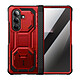 I-Blason Coque pour Galaxy Z Fold 7 Collection Armorbox avec Verre trempé et Béquille Rouge - Certifiée militaire MIL-STD 810H, la coque absorbe les chocs et chutes jusqu'à 4.5 mètres